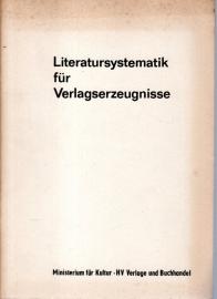 Literatursystematik für Verlagserzeugnisse
