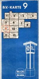 BV-Karte 9:  Ausgabe II/3 Mainz Saarbrücken Karlsruhe Koblenz Trier Wiesbaden Mannheim Frankfurt a.M. Darmstadt 