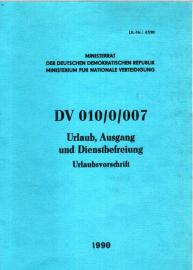 Dienstvorschrift DV 010/0/007. Urlaub, Ausgang und Dienstbefreiung. Urlaubsvorschrift