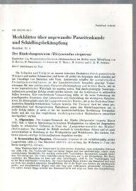 Der Rinderlungenwurm (Dictyocaulus viviparus)