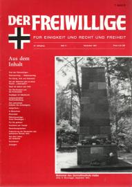Der Freiwillige. Für Einigkeit und Recht und Freiheit 37. Jg, Heft 11 (Nov. 1991)