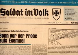 Soldat im Volk - Die Zeitung für alte und junge Soldaten. Jg. 19, Nr. 11 Nov. 1969