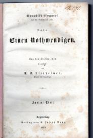 Von dem Einen Nothwendigen. Aus dem Italienischen übersetzt von F. X. Lierheimer. Zweiter Theil 