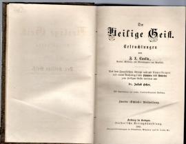 Der Heilige Geist. Betrachtungen. Zweite (Schluß-) Abteilung 