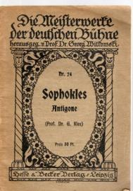 Antigone. Deutsch in den Versmaßen der Urschrift. 