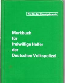 Merkbuch für freiwillige Helfer der Deutschen Volkspolizei (ABV, S. u. WS)