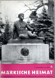 Märkische Heimat. Heimatkundliche Zeitschrift der Bezirke Cottbus, Frankfurt, Potsdam 5.Jg. 1961, Heft 6