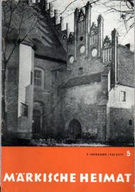 Märkische Heimat. Heimatkundliche Zeitschrift der Bezirke Cottbus, Frankfurt, Potsdam 4.Jg. 1960, Heft 5