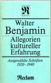 Allegorien kultureller Erfahrung : ausgew. Schriften 1920 - 1940.