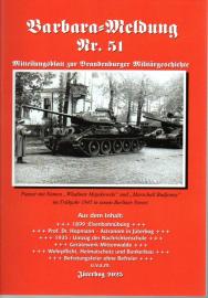 Barbara-Meldung Nr. 51: Mitteilungsblatt zur brandenburger Militärgeschichte