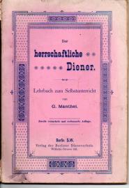 Der herrschaftliche Diener. Lehrbuch zum Selbstunterricht.