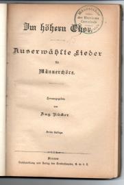 Auserwählte Lieder für Männerchöre 