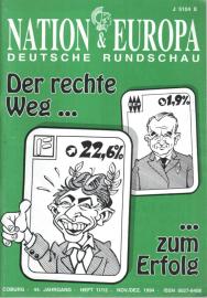 Nation & Europa : Deutsche Rundschau 44. Jg. Heft 11/12 Nov.-Dez. 1994