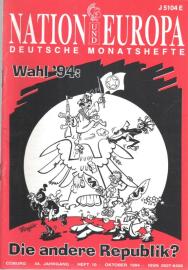 Nation und Europa : Deutsche Monatshefte 44. Jg. Heft 10 Okt. 1994
