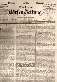 Berliner Börsen-Zeitung Nr. 361, Morgen-Ausgabe vom 6. August 1890 Berliner Börsen-Zeitung Nr. 361, Morgen-Ausgabe vom 6. August 1890