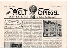 Der WELT SPIEGEL : Illustrierte Halbwochen-Chronik des Berliner Tageblatts Nr. 81 vom 8. Okt. 1903 Der WELT SPIEGEL : Illustrierte Halbwochen-Chronik des Berliner Tageblatts Nr. 81 vom 8. Okt. 1903