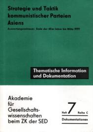 Strategie und Taktik kommunistischer kommunistischer Parteien Asiens 